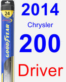 Driver Wiper Blade for 2014 Chrysler 200 - Hybrid