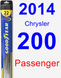 Passenger Wiper Blade for 2014 Chrysler 200 - Hybrid