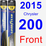 Front Wiper Blade Pack for 2015 Chrysler 200 - Hybrid