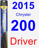 Driver Wiper Blade for 2015 Chrysler 200 - Hybrid
