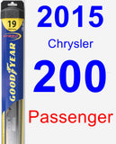 Passenger Wiper Blade for 2015 Chrysler 200 - Hybrid