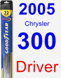 Driver Wiper Blade for 2005 Chrysler 300 - Hybrid