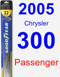 Passenger Wiper Blade for 2005 Chrysler 300 - Hybrid