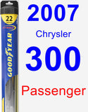 Passenger Wiper Blade for 2007 Chrysler 300 - Hybrid