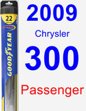 Passenger Wiper Blade for 2009 Chrysler 300 - Hybrid