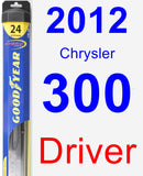 Driver Wiper Blade for 2012 Chrysler 300 - Hybrid