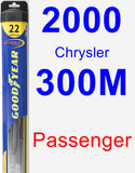 Passenger Wiper Blade for 2000 Chrysler 300M - Hybrid