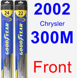 Front Wiper Blade Pack for 2002 Chrysler 300M - Hybrid