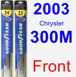 Front Wiper Blade Pack for 2003 Chrysler 300M - Hybrid