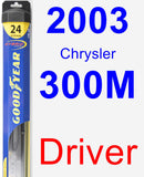 Driver Wiper Blade for 2003 Chrysler 300M - Hybrid