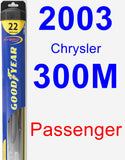 Passenger Wiper Blade for 2003 Chrysler 300M - Hybrid