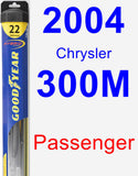 Passenger Wiper Blade for 2004 Chrysler 300M - Hybrid