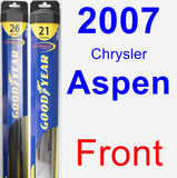 Front Wiper Blade Pack for 2007 Chrysler Aspen - Hybrid