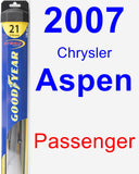 Passenger Wiper Blade for 2007 Chrysler Aspen - Hybrid