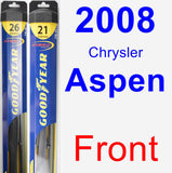 Front Wiper Blade Pack for 2008 Chrysler Aspen - Hybrid