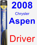 Driver Wiper Blade for 2008 Chrysler Aspen - Hybrid