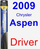 Driver Wiper Blade for 2009 Chrysler Aspen - Hybrid