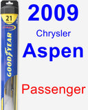 Passenger Wiper Blade for 2009 Chrysler Aspen - Hybrid