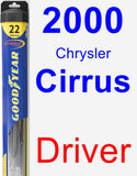 Driver Wiper Blade for 2000 Chrysler Cirrus - Hybrid