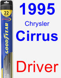 Driver Wiper Blade for 1995 Chrysler Cirrus - Hybrid