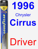 Driver Wiper Blade for 1996 Chrysler Cirrus - Hybrid