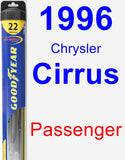 Passenger Wiper Blade for 1996 Chrysler Cirrus - Hybrid
