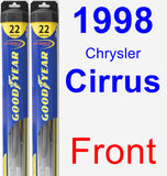 Front Wiper Blade Pack for 1998 Chrysler Cirrus - Hybrid