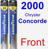 Front Wiper Blade Pack for 2000 Chrysler Concorde - Hybrid