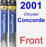 Front Wiper Blade Pack for 2001 Chrysler Concorde - Hybrid