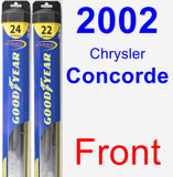 Front Wiper Blade Pack for 2002 Chrysler Concorde - Hybrid