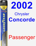 Passenger Wiper Blade for 2002 Chrysler Concorde - Hybrid