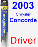 Driver Wiper Blade for 2003 Chrysler Concorde - Hybrid