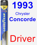 Driver Wiper Blade for 1993 Chrysler Concorde - Hybrid