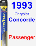 Passenger Wiper Blade for 1993 Chrysler Concorde - Hybrid