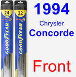 Front Wiper Blade Pack for 1994 Chrysler Concorde - Hybrid