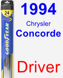 Driver Wiper Blade for 1994 Chrysler Concorde - Hybrid