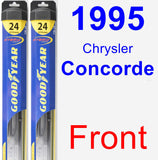 Front Wiper Blade Pack for 1995 Chrysler Concorde - Hybrid