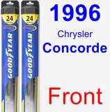 Front Wiper Blade Pack for 1996 Chrysler Concorde - Hybrid