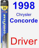 Driver Wiper Blade for 1998 Chrysler Concorde - Hybrid