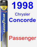 Passenger Wiper Blade for 1998 Chrysler Concorde - Hybrid