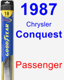 Passenger Wiper Blade for 1987 Chrysler Conquest - Hybrid
