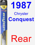 Rear Wiper Blade for 1987 Chrysler Conquest - Hybrid