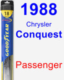 Passenger Wiper Blade for 1988 Chrysler Conquest - Hybrid