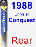 Rear Wiper Blade for 1988 Chrysler Conquest - Hybrid