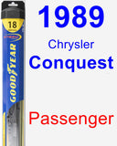 Passenger Wiper Blade for 1989 Chrysler Conquest - Hybrid