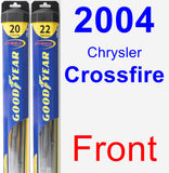 Front Wiper Blade Pack for 2004 Chrysler Crossfire - Hybrid