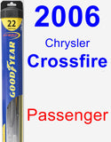 Passenger Wiper Blade for 2006 Chrysler Crossfire - Hybrid