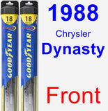 Front Wiper Blade Pack for 1988 Chrysler Dynasty - Hybrid