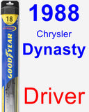 Driver Wiper Blade for 1988 Chrysler Dynasty - Hybrid