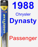 Passenger Wiper Blade for 1988 Chrysler Dynasty - Hybrid